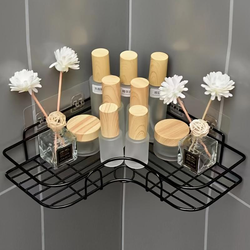2 Pack Corner Shower Caddy, No Drilling Wall Mounted, Rustproof Bathroom Shelf Organizer, for Shampoo, Toner and Cosmetics