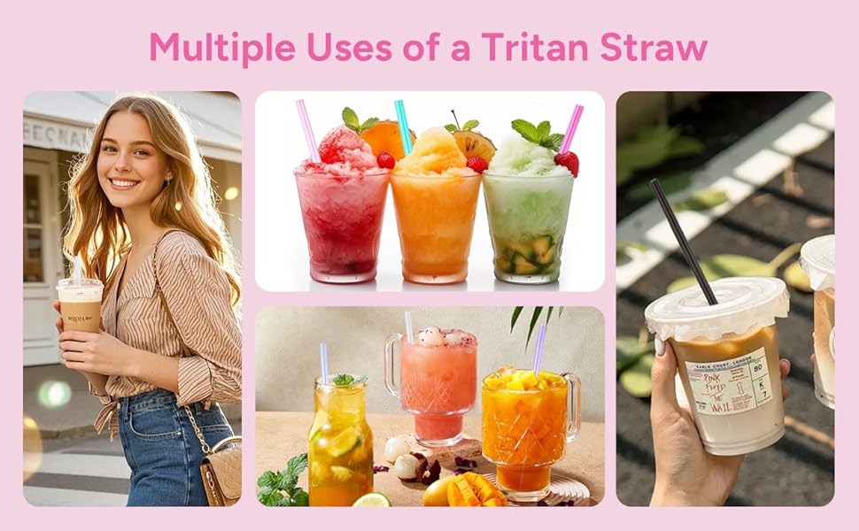 Replacement Straw Compatible with Stanley Quencher 40 oz,30 oz Tumbler, 12 inch Extra Long Reusable Straws Plastic For 40 Oz Cup,Clear-6 Pack