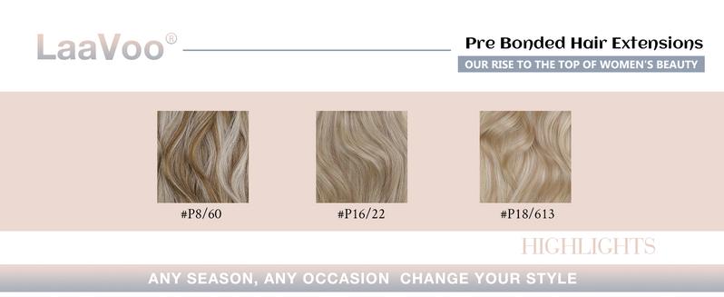 LaaVoo I Tip Hair Extensions Real Human Hair Pre Bonded Extensions human hair 50 Gram FallFreshness TikTokShopBlackFriday