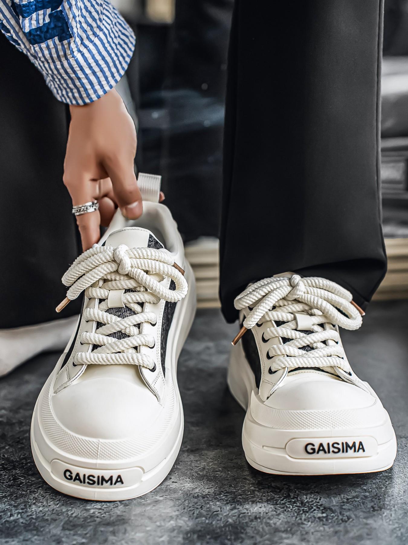 Men's Thick Sole Open Toe Derby Shoes, Casual Sports Sneakers, Student Board Shoes, Trendy Men's Footwear, Comfortable and Stylish