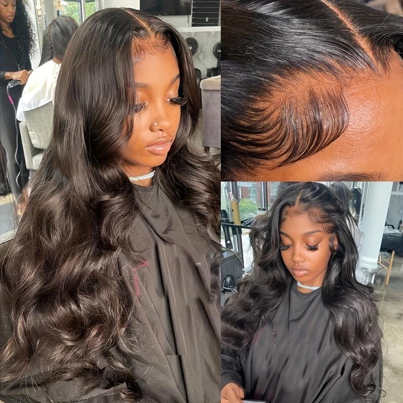 Bling Hair Body Wave 13x4 HD Transparent Lace Frontal Wig For Black Women Pre Plucked 100% Brazilian Real Hair Wig Nature Color