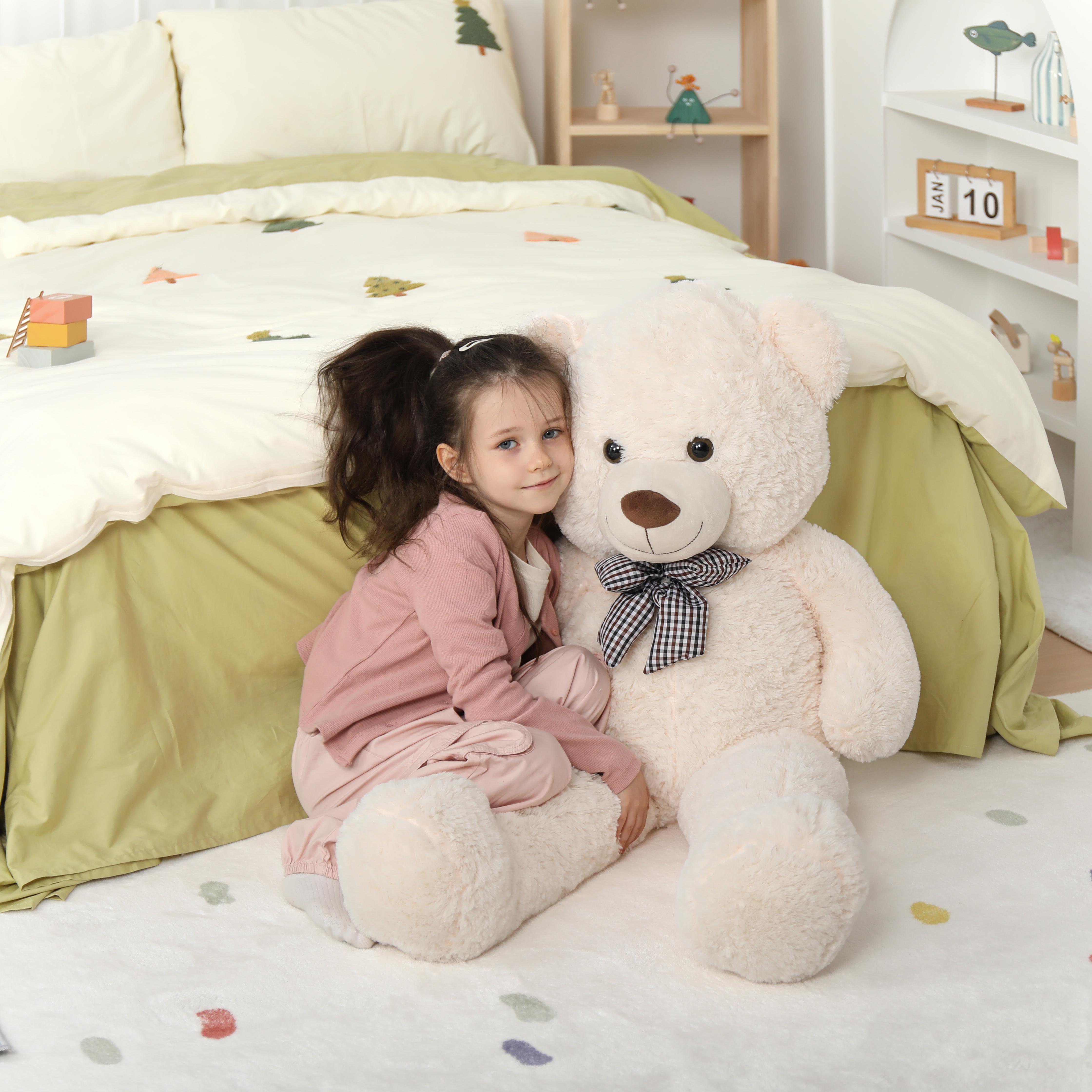 MaoGoLan 4ft 5ft 6ft Giant Teddy Bear Stuffed Animal Big Teddy Bear Stuffed Bear Baby Shower Life Size Large Teddy Bear for Girlfriend Boyfriend Wife Children, For Birthday,  Wedding party, Anniversary  #dealsforyoudays