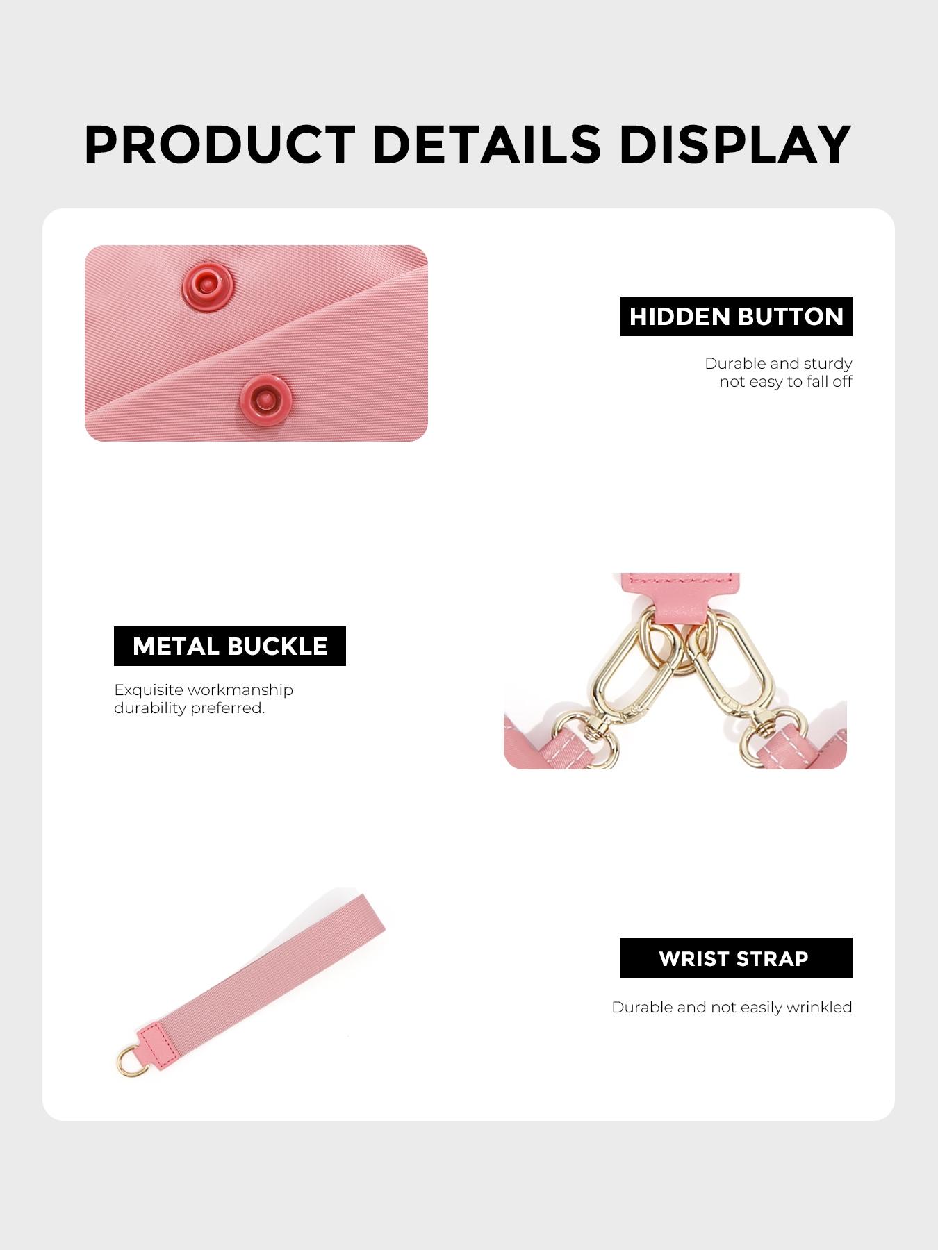 Women's Heart Dual Pouch Wristlet, Small Stylish Keychain Wristlet Strap, Mini Detachable Keychain Wallet, Portable Coin Purse for All Occasions