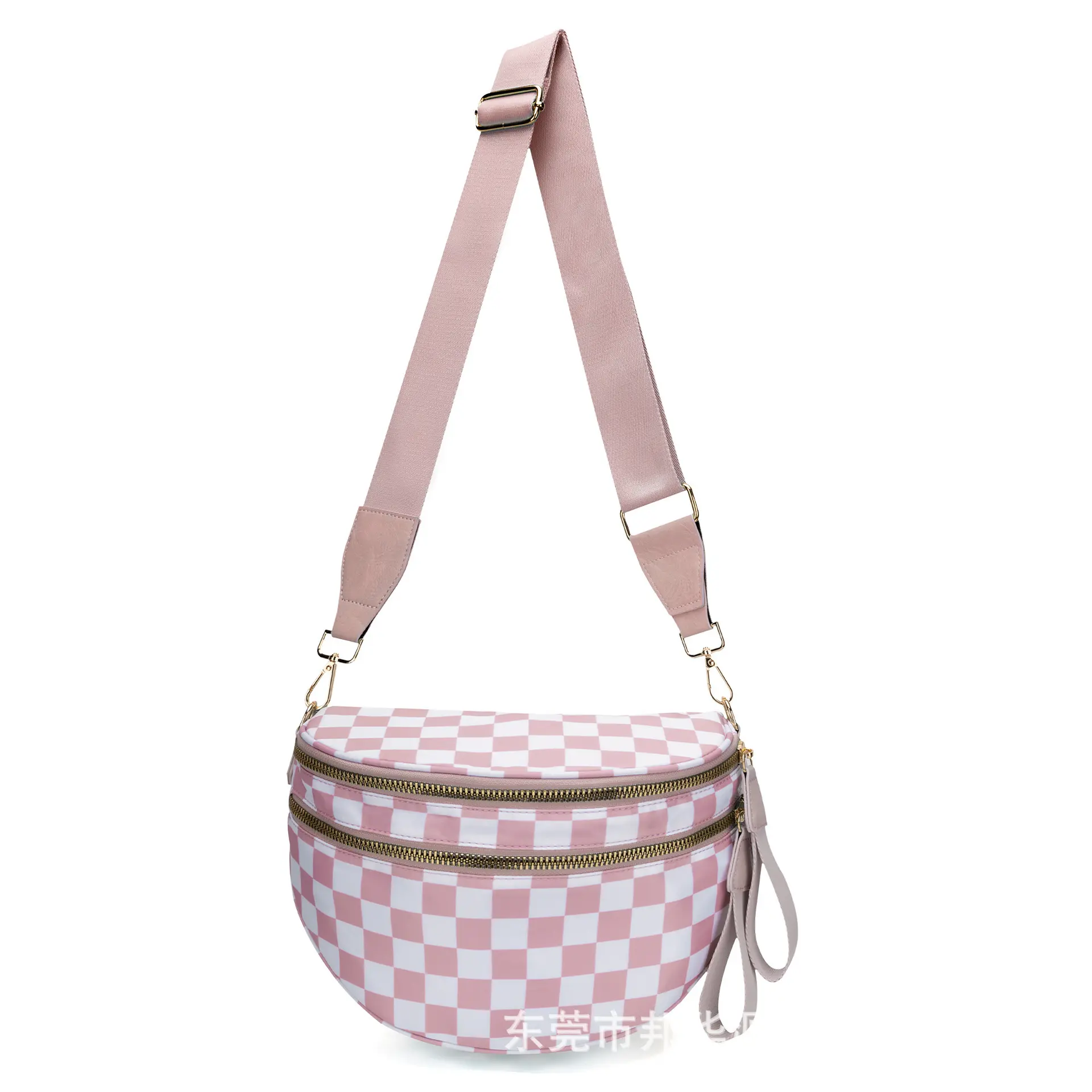 Pink and white plaid