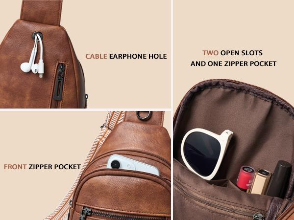 Leresas Crossbody Bag for Women Men, 7L Vegan Leather Shoulder Bag, Anti-Theft Crossbody Purse Analog Bag, Small Sling Backpack Chest Bags with Adjustable Strap, Everyday Bag for Travel Essentials Work, Ideal Gifts for Birthday Festivals Anniversaries