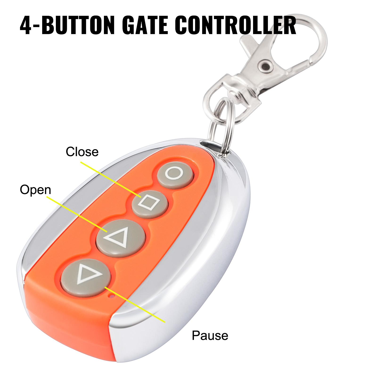 【Summerfinds】VEVOR Sliding Gate Opener Remote, 131 ft Range, 4-Button Automatic Gate Opener Remote, Remotes for Garage Door Openers, Multi-Code Electric Rolling Driveway-Gate Closer Smart Key Security Kit