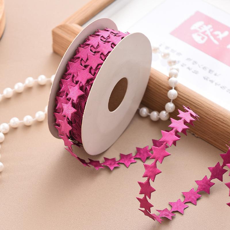 [Floral Packaging Ribbon] Christmas Starlight Ribbon (22.86m) | Gift Packaging Ribbon | DIY Gift Wrapping | Exquisite Hair Accessories