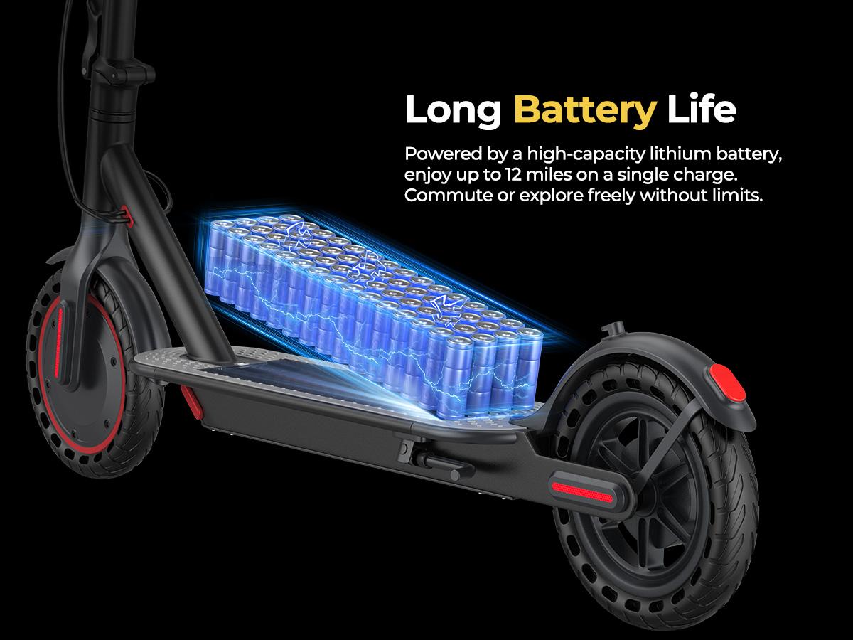 Electric Scooter, Powerful 350W Motor, Up to 16Mph & 16 Miles, 8.5" Tires, Folding E-Scooter for Teen and Adults, APP Contral