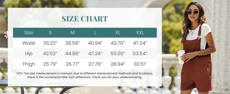 Tanming Women's Summer Bib Shortalls Casual Short Overalls Jumpsuits Rompers with Pockets and Adjustable Strap