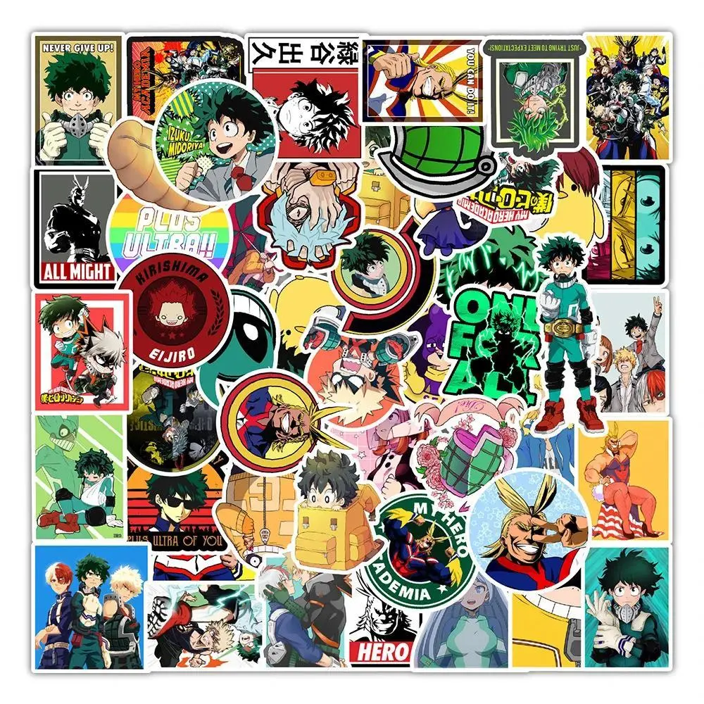 10/30/50/100pcs My Hero Academia Anime Deku Stickers Cool Waterproof Sticker DIY Notebook Phone Luggage Cartoon Graffiti Decals
