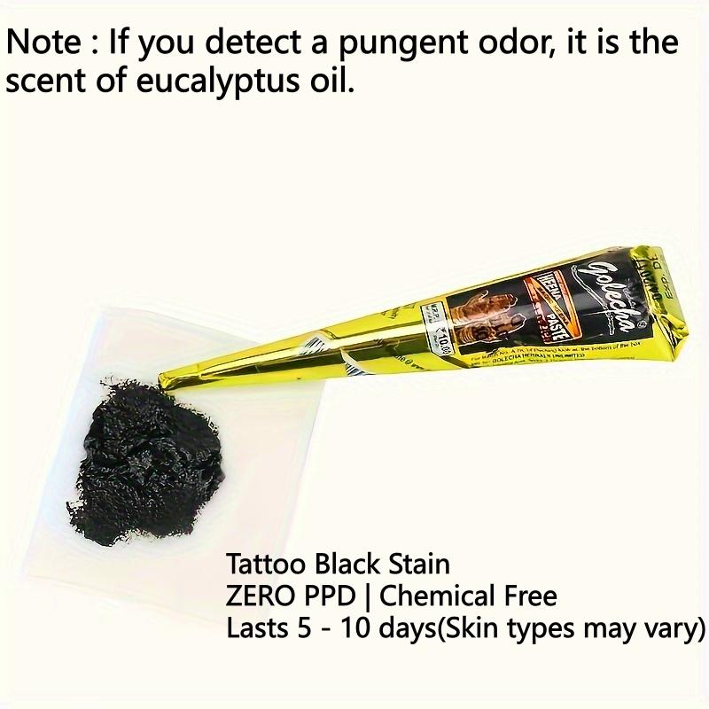 12pcs Henna Colored Hand-Drawn Temporary Body Art Tattoo, Plants-Based Stain Pigment, 1 Box, Henna Tattoo, Natural Plant Ink