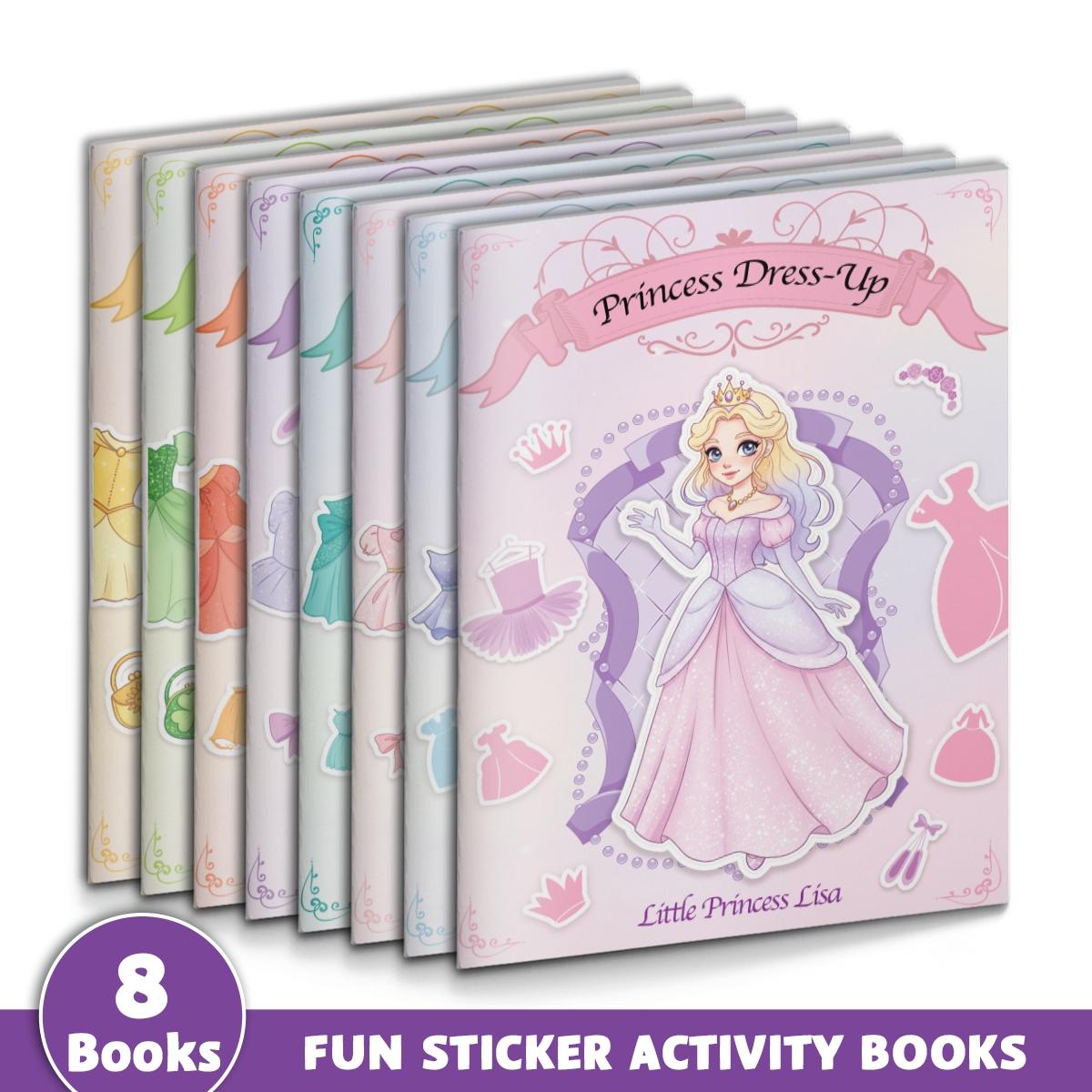 Princess Sticker Book for Kids – Magical Dress-Up and Fairy Tale Scene Sticker Fun