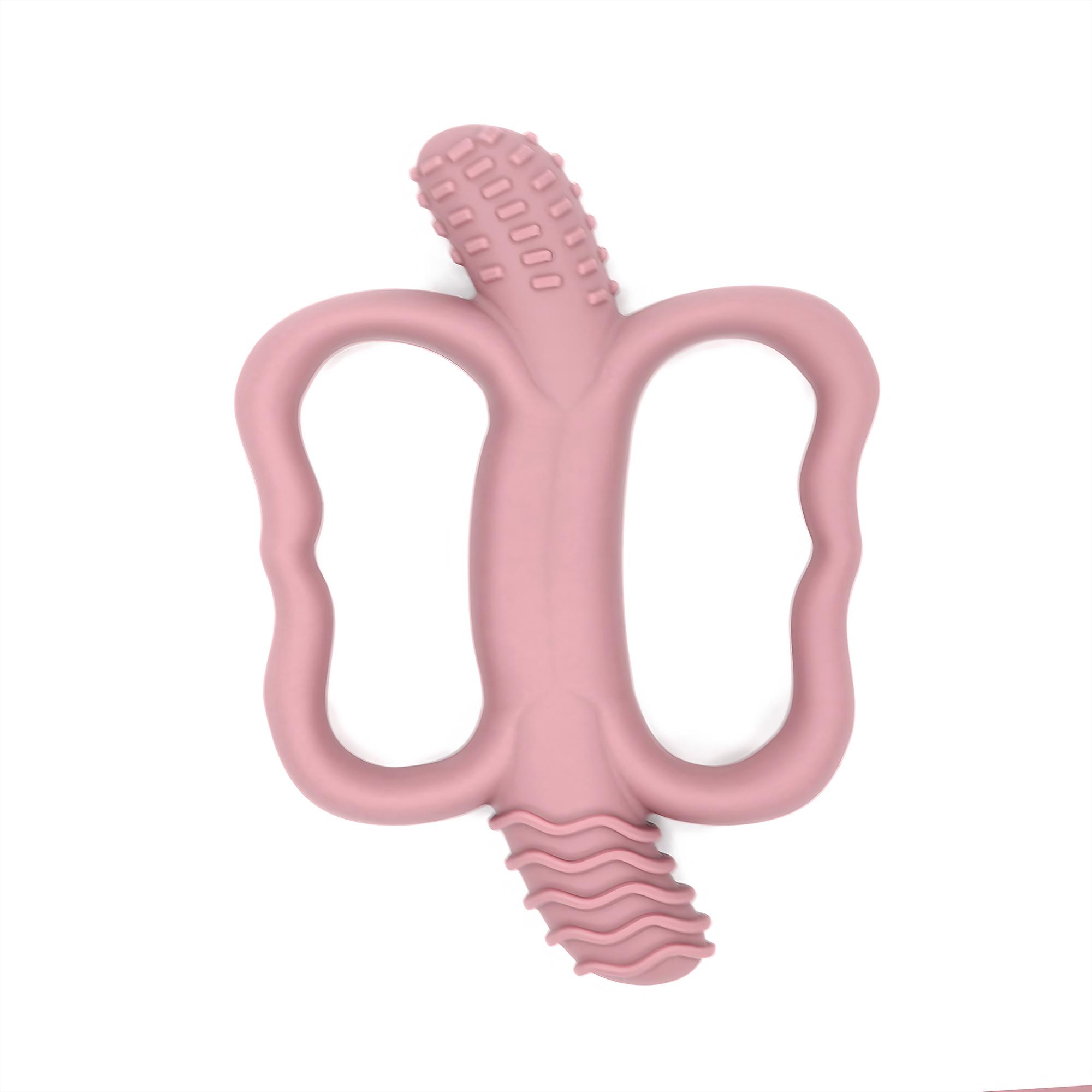 Baby teething toys, two-end textured banana-shaped massage teether with easy-to-grip handles, food-grade silicone, suitable for babies over 3 months old, girls and boys, Christmas and Halloween gifts