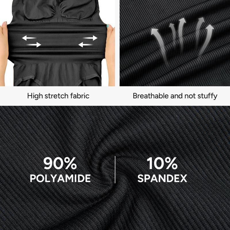 Nebility Women's Bodysuit Minimalist Seamless Shapewear, Basic Comfortable Womenswear for Daily Wear