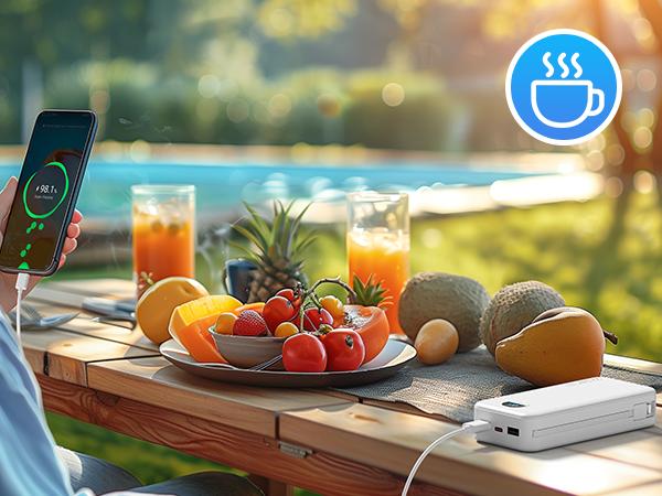 Summerwins 20000mAh Portable Power Bank - Compact, 22.5W Max Fast Charging, Built-in Wall Charger, Foldable AC Plug, Built-in Cable for iPhone 15 Series, Galaxy, USB-C Android Smartphones, Devices, Travel Use detail 9