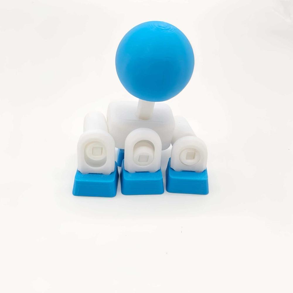 3D Printed Joystick-Design Creative Keycaps, Arcade-Look PLA Plastic Replacement Caps for Mechanical Keyboard Cherry MX Keys, WASD & Arrow Key Decor for Street Fighter Gaming Setup