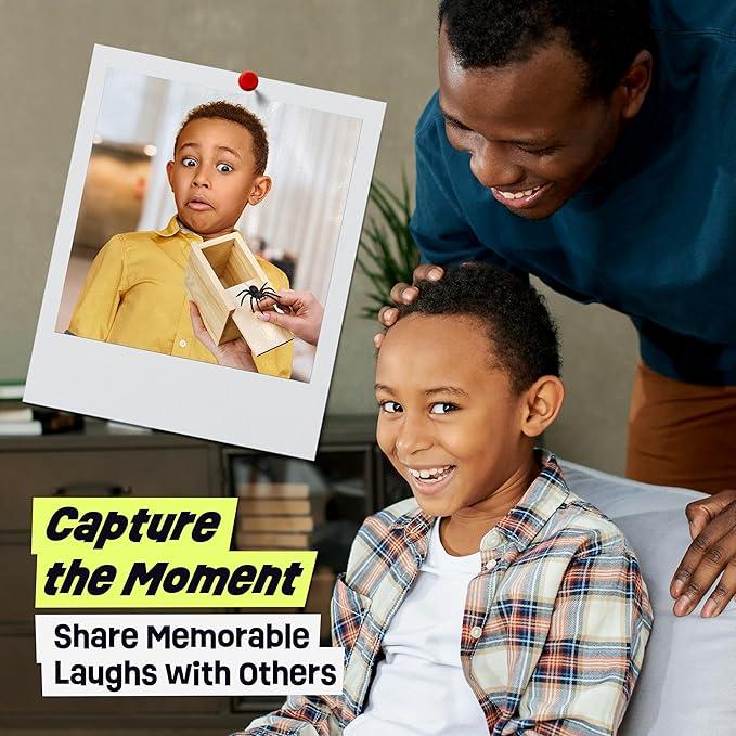 The Original Spider Prank Box- Funny Wooden Box Toy Spider Prank, Hilarious April Fools Day, or Birthday Surprise Toy and Gag Gift Practical Joke Bromas Kit