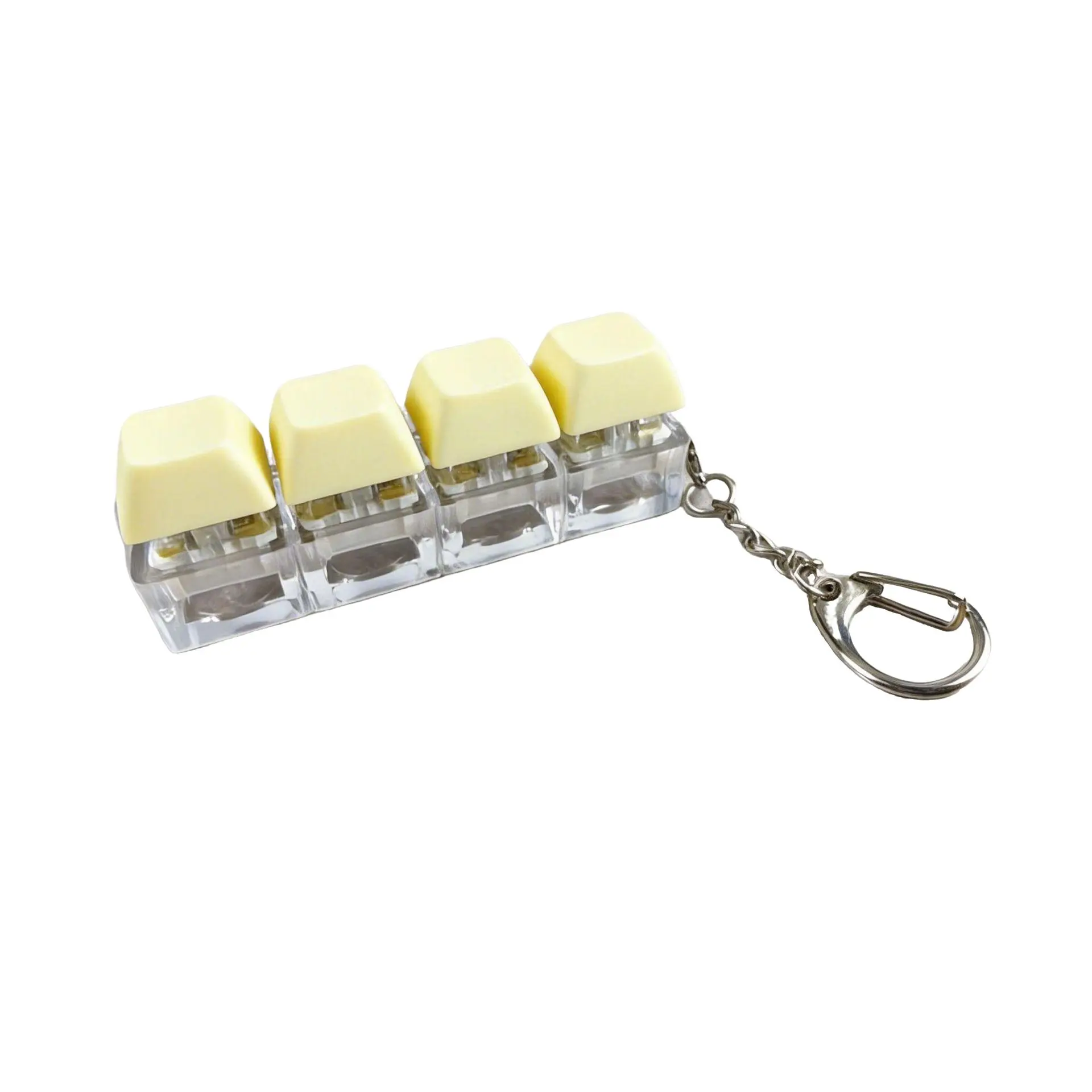 Unique Press-Down Keychain, Unisex Multi-Color, No Glow, Stress Relief Finger Toy, Fun Accessory, Gift Ornament, Keycap Pendant, Fidget Keyring