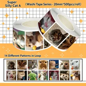 500Pcs Kawaii Cat Sticker Roll, Cute Aesthetic Decals for DIY Journal & Gift Decoration Scrapbooking Stickers #KawaiiStickers #CatStickerRoll #DIYDecor #GiftStickers #AestheticCraft #ScrapbookSupplies