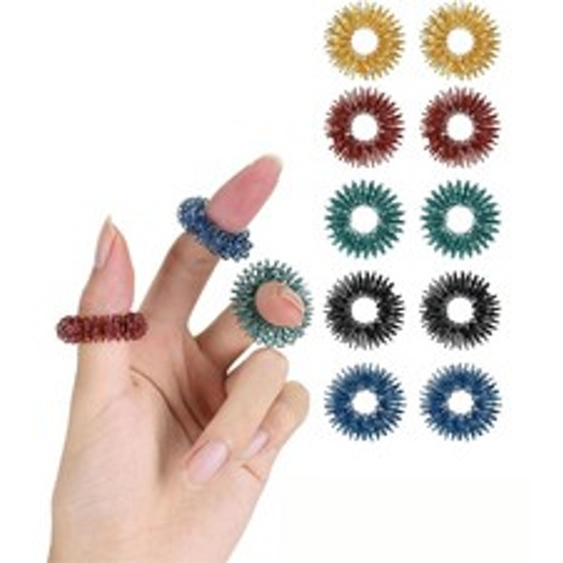 Spiky Sensory Rings, 10 Pack, Jewel Tones, Stress Relief Fidget Sensory Toys, Fidget Ring for Anxiety, Massager, Individuals with BFRB, ADHD and Attention Disorderfidget toys Spiky Sensory Rings, 10 Pack, Jewel Tones, Stress Relief Fidget Sensory Toys, Fidget Ring for Anxiety, Massager, Individuals with BFRB, ADHD and Attention Disorderfidget toys