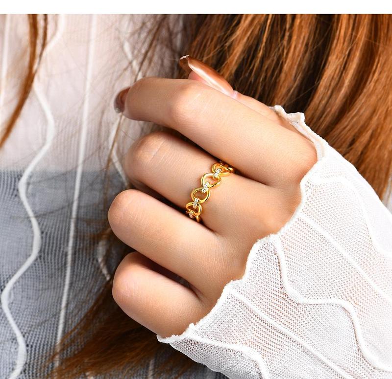 Synthetic Moissanite Rings Band Christmas Gift  Ring for Women Wedding Fine Jewelry Daily Wearing R033