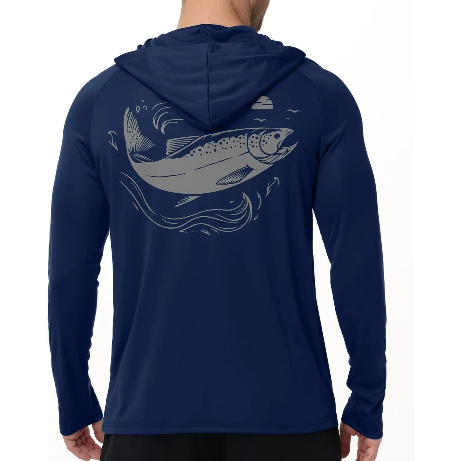 ZITY Fishing Shirts for Men UPF 50+ Sun Protection Hoodie Long Sleeve Rash Guard Lightweight Quick Dry UV Shirt