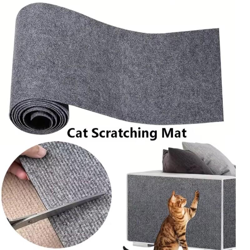 10pc Wall Self-Adhesive Anti-Cat-Scratch Sofa Protector, DIY Cats Scratching Prevention, Linen Material, Trimmable Design, Pet-Friendly
