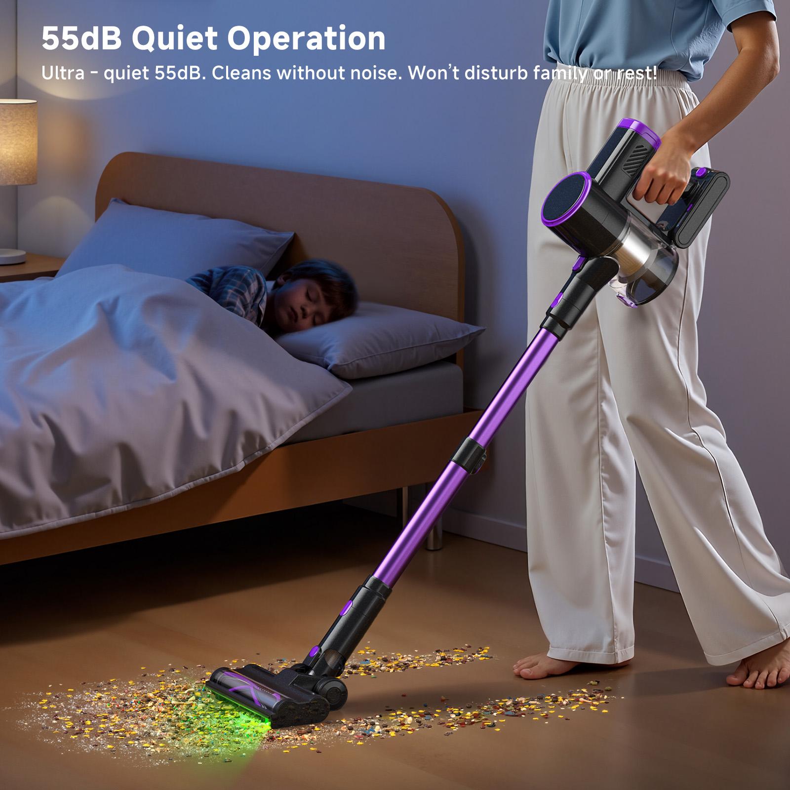Lubluelu Vacuum Cleaner 150W, Back Support Design, 30-Minute Runtime, Anti-Knot Brush Head, Six-Level Filtration System, Rechargeable Stick Cordless Vacuum #GLOBAL PICKS