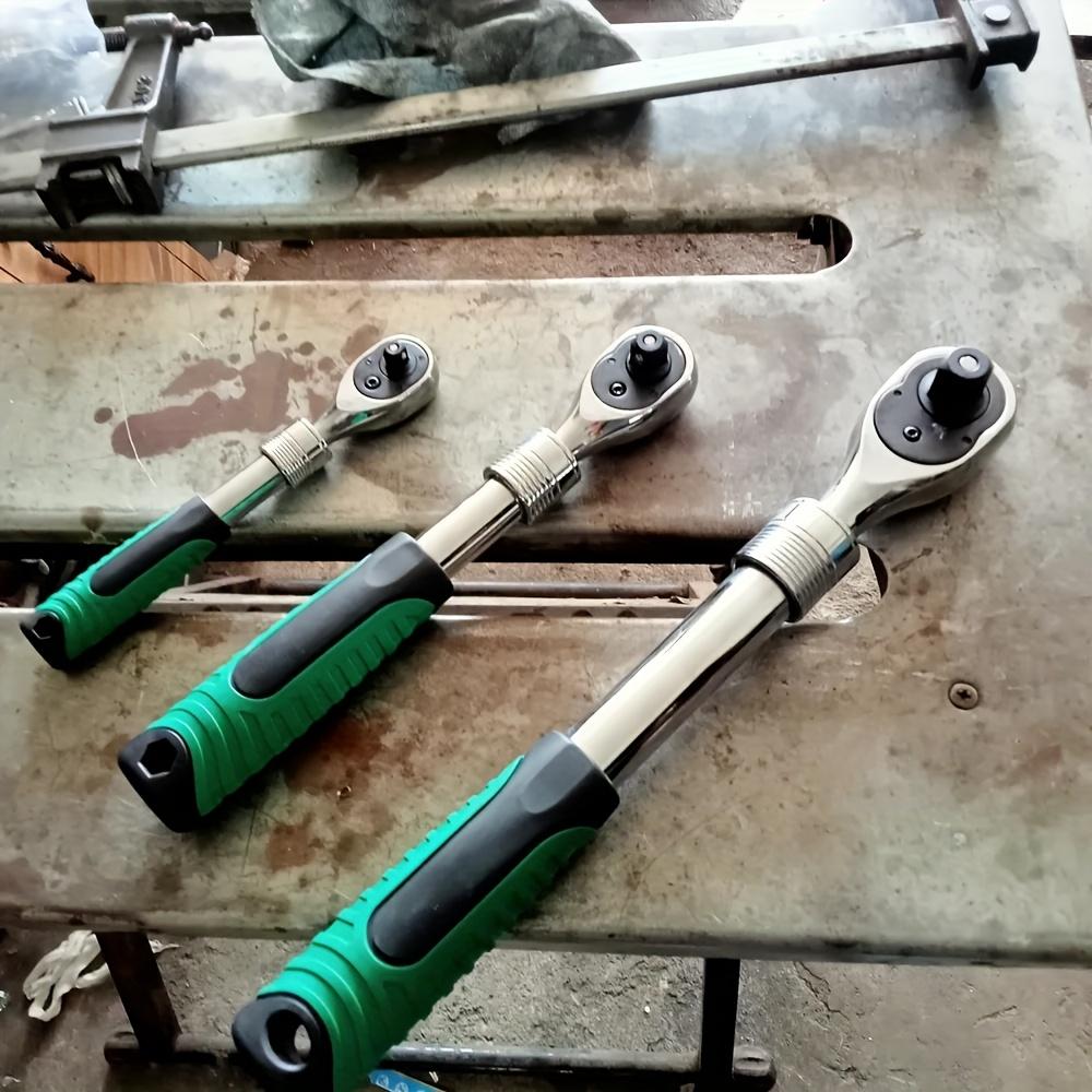 72-Tooth Extendable Ratchet Wrench – Durable Alloy, Multi-Size Quick-Socket, Ergonomic for Auto Repair & DIY