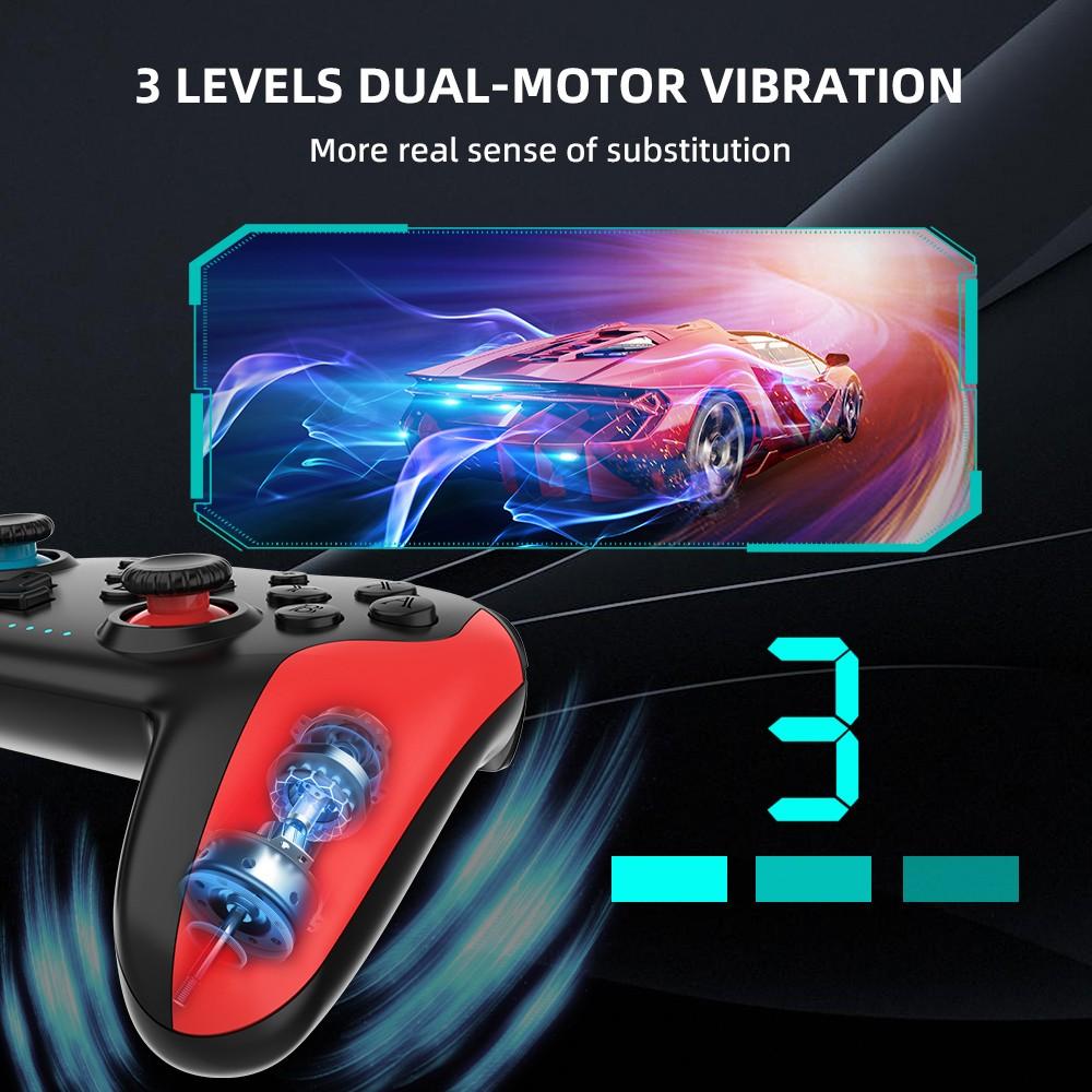 Wireless Bluetooth-compatible Game Controller, Universal Controller, Dual Vibration Joystick for Nintendo Ps3 PC Windows, Perfect Gaming Handle for Console Enthusiasts