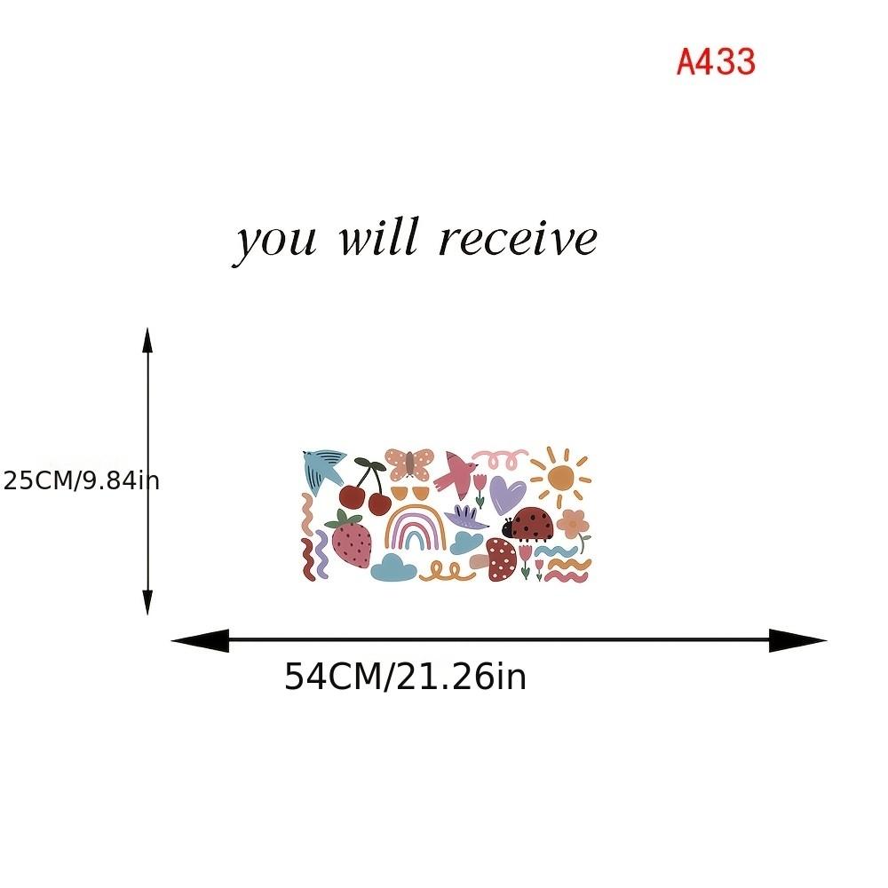 Big Doodle Pop Colorful Wall Stickers Decals Playroom Bedroom Fabric Drawings Wall Decor Home Decor