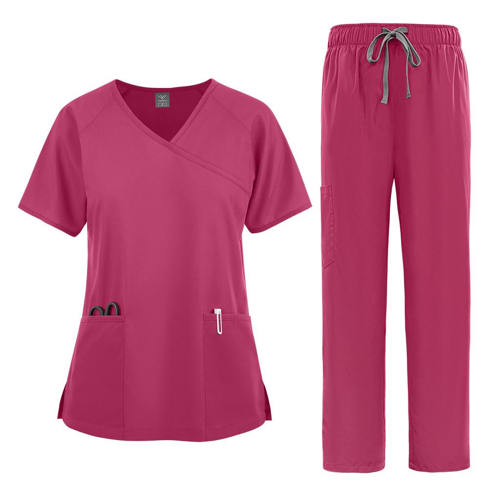 Mens Beauty Salon Postnatal Care Center Nanny Puppy Care Room Solid Color Overalls Pet Care Uniform Set Veterinary Work Clothes