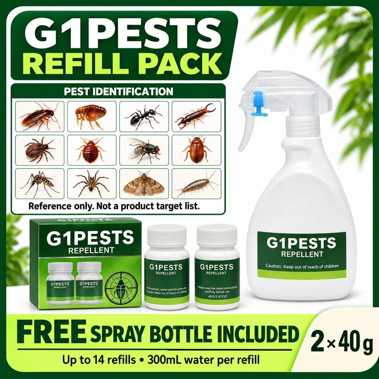 Enhanced Household Insecticidal Spray Kit, 1 Gal Mix Home Pest Control Supply, Odorless Pet & Family Safe (When Used As Directed), Kills Bed Bugs, Ants, Roaches & 40+ Pests, Indoor-Outdoor Crack/Storage Room Use, 1 Gallon Mix