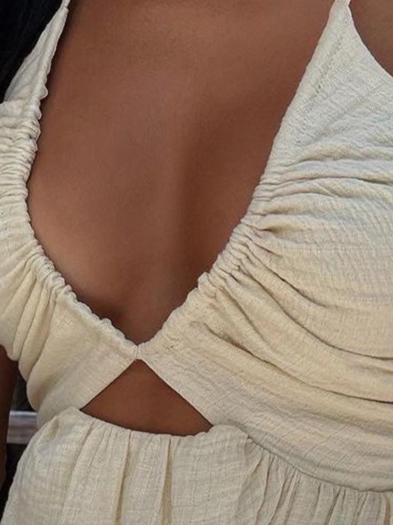 Summer New Sexy Wrap Top V-Neck Dress, Loose Beach Style Split Skirt, Women's Fashionable Long Dress, Perfect for Vacation Summer New Sexy Wrap Top V-Neck Dress, Loose Beach Style Split Skirt, Women's Fashionable Long Dress, Perfect for Vacation