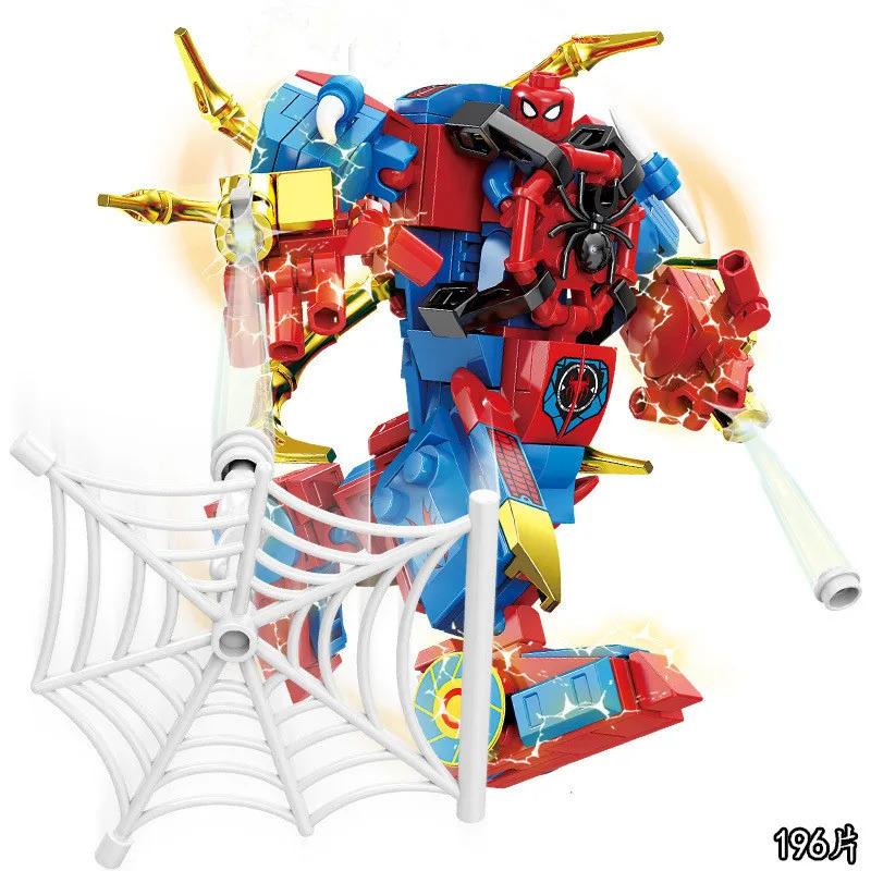 Lewan 2077 Steel Mech American Team Killer Assembled Building Blocks Boy Toy Gift Compatible with Lego
