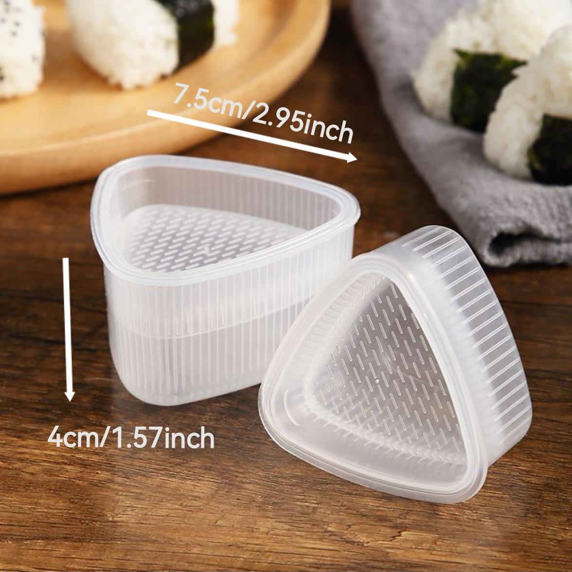 4pcs Transparent Triangle Onigiri Molds, Large Rice Ball Maker, Suitable for Lunch Boxes and Bento Box Decorations, DIY Sushi Kitchen Tools