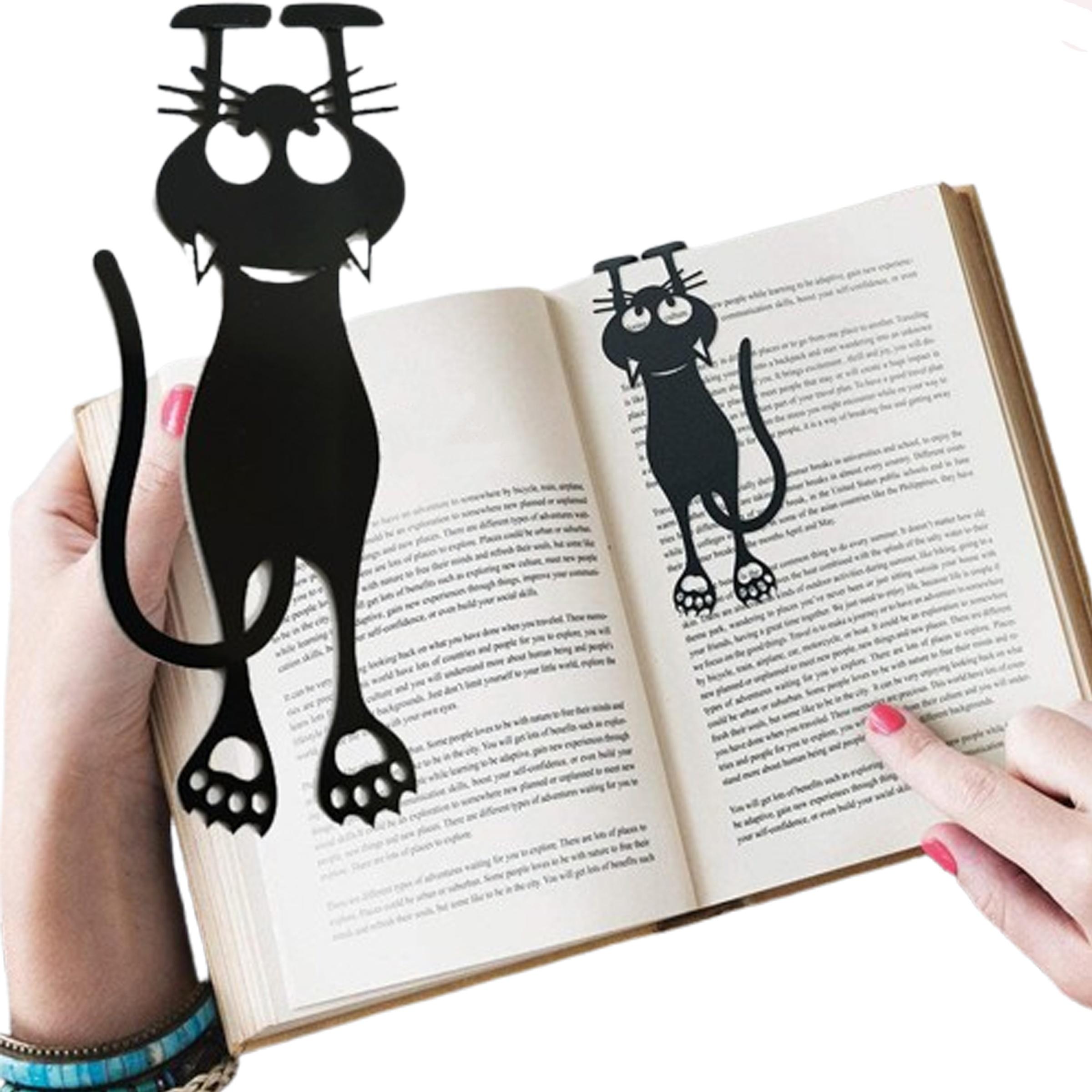 10-Piece Set Creative Openwork Bookmark Adorable Cat Bookmarks Book Accessories for School Office Home Supplies