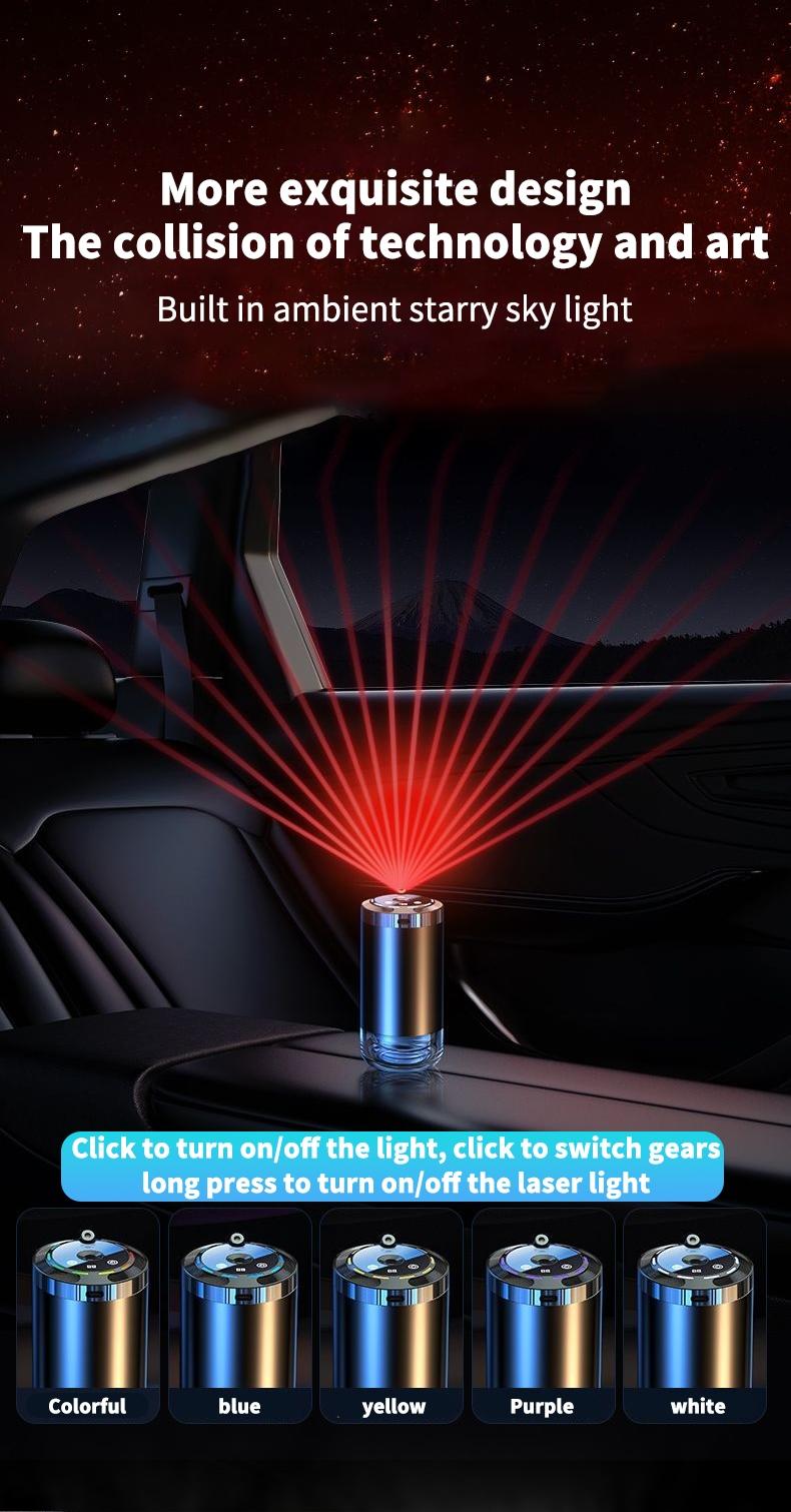 Smart Essential Oil Diffuser, Rechargeable Portable Humidifier with 500mah Battery, USB Charging, Touch Control, Night Light Function for Home and Office Use