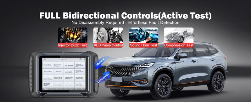 XTOOL D8W Bi-directional Wireless Scanner 3-Year Free Updates, ECU Coding, 38+ Resets & Full Diagnostics Programmer via Wi-Fi