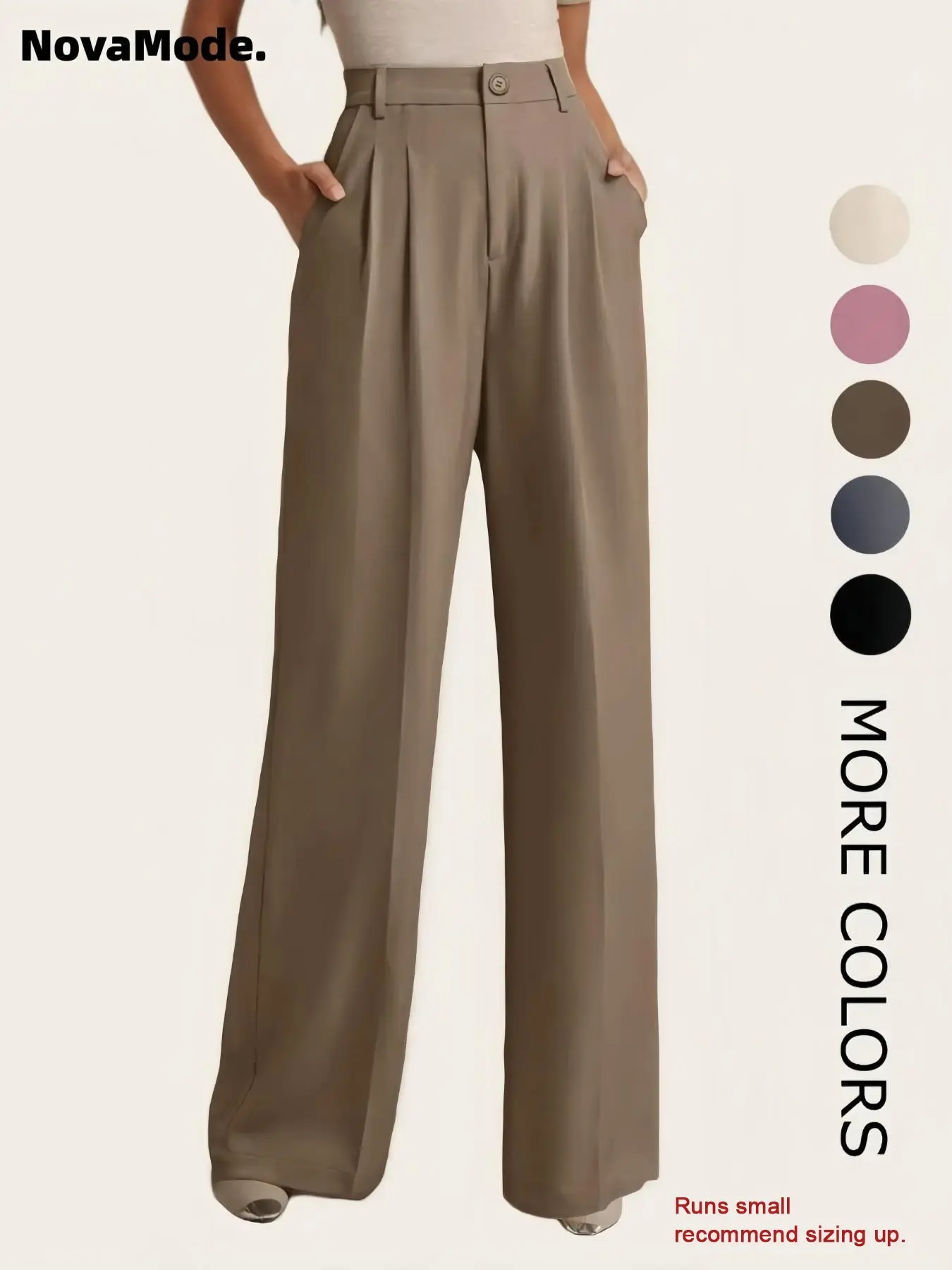 Women's Solid Pocket Pants, Comfortable Trousers, Minimalist Trousers for Work Office Daily Wear, Women's Bottoms for All Seasons, Fashion Pants, Casual Chic Bottoms, Casual Comfy Pants, Casual Style Bottoms