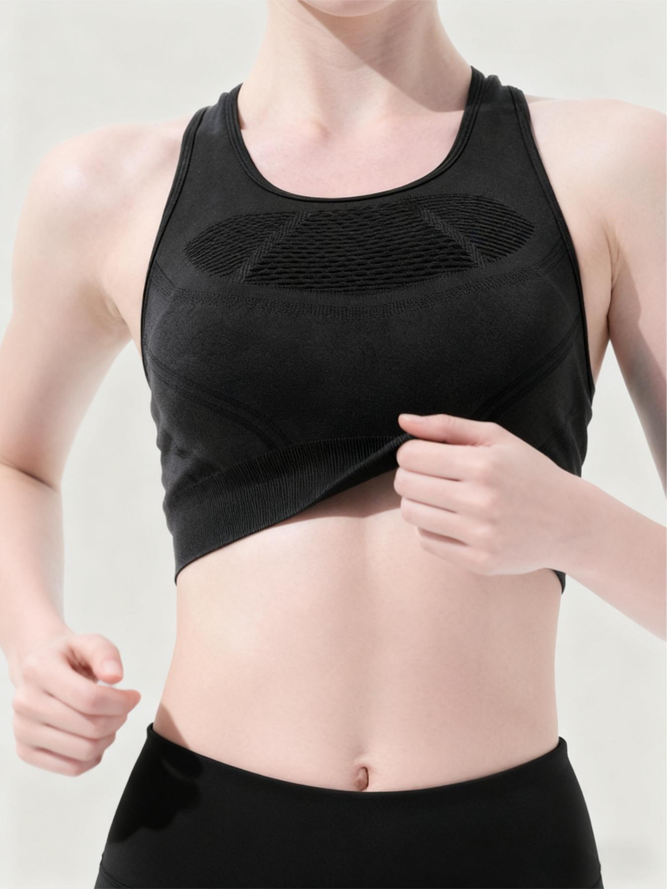 High Elastic Compression Sports Bra, Buttery Soft Gym Bra for Pilates, Daily Active Wear, Comfortable and Supportive Athletic Top