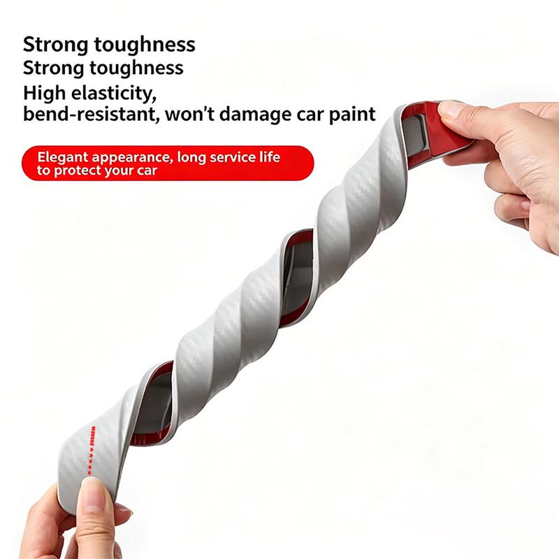 2Pcs Universal White Rubber Anti-Collision Protector, Front & Rear Bumper Corner Guard Strip, Flexible Scratch-Resistant Buffer Rubber Strip, Universal for Sedans & SUVs, No-Drill Self-Adhesive Installation