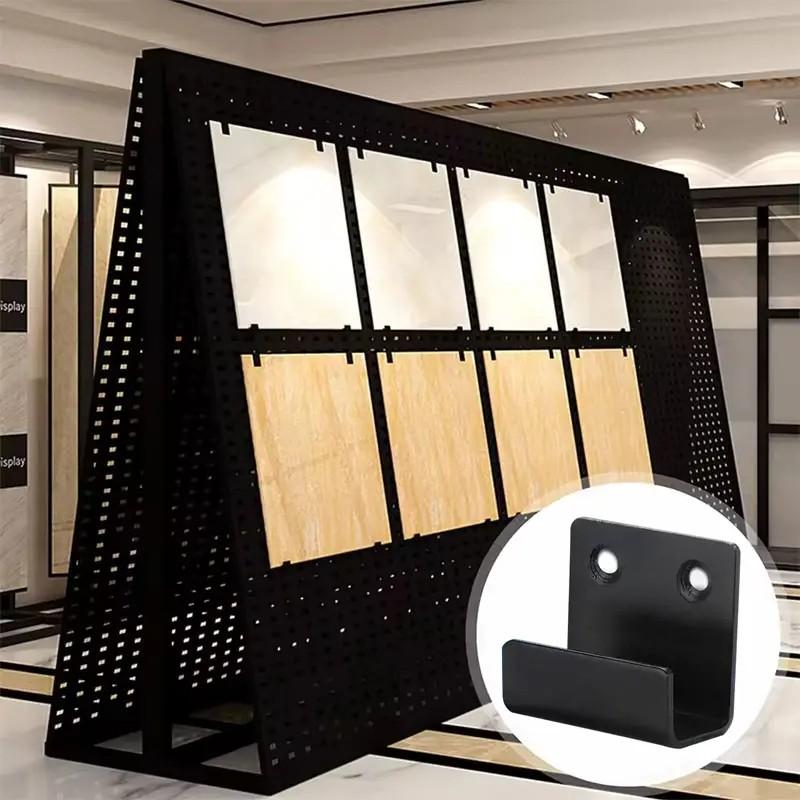 Wall Mounted Hook Mounting Bracket, Durable Material, Sturdy Stand, Practical Tile Display Rack, Wall Hooks for Home Office Showcase