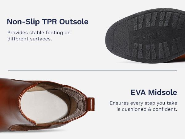 Bruno Marc Men's Vegan Leather Dress Chelsea Boots