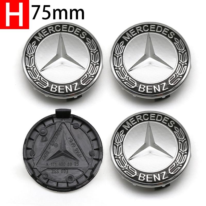 Mercedes-Benz Wheel Center Cap Set (60mm/75mm), Exclusive Brand Logo Design, Scratch-Resistant Durable Decoration, High-Quality Car Accessories