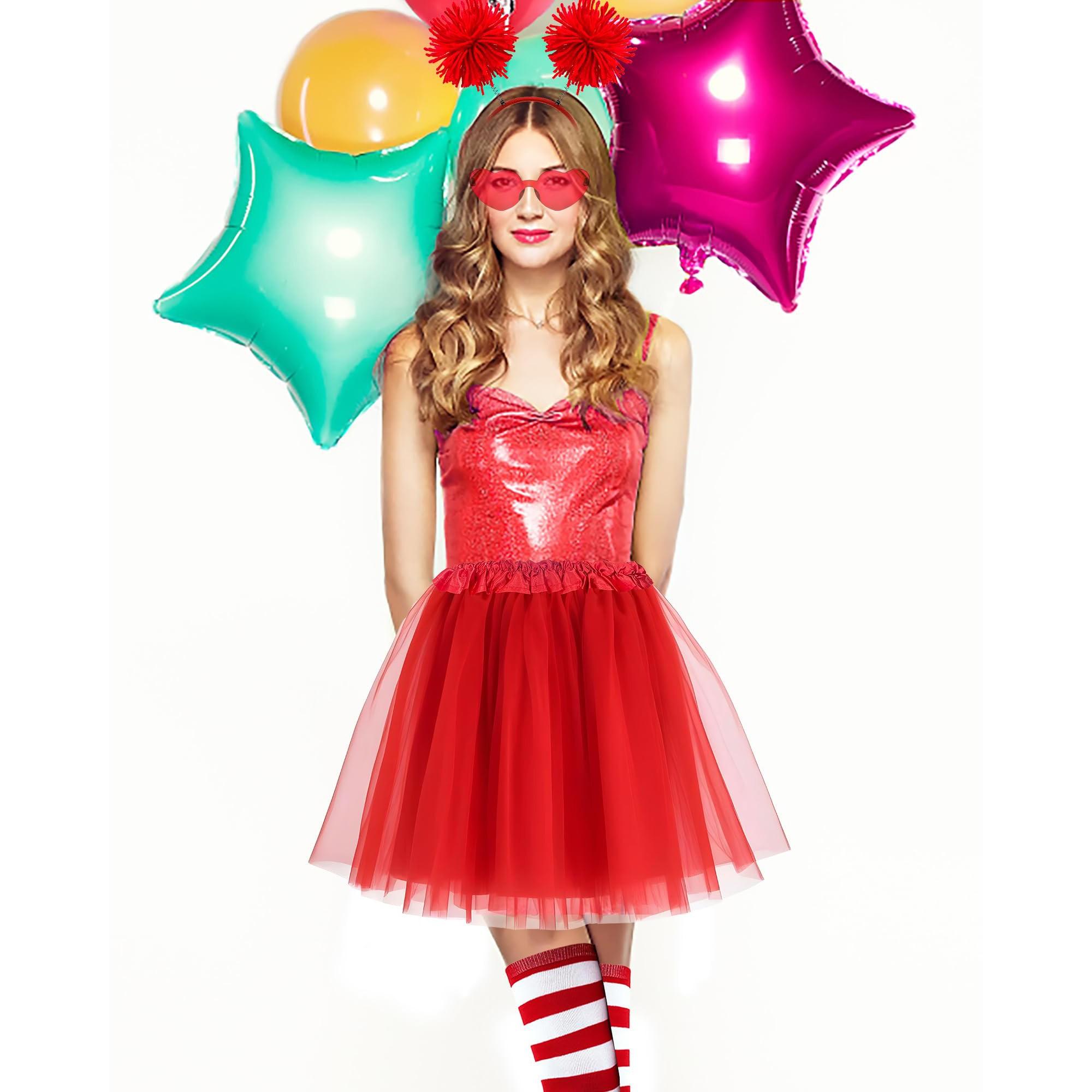 6-Piece Party Set, Ballet Dress, Accessories, Heart Sunglasses, Beaded Necklace, Wedding, Birthday, Cosplay Party