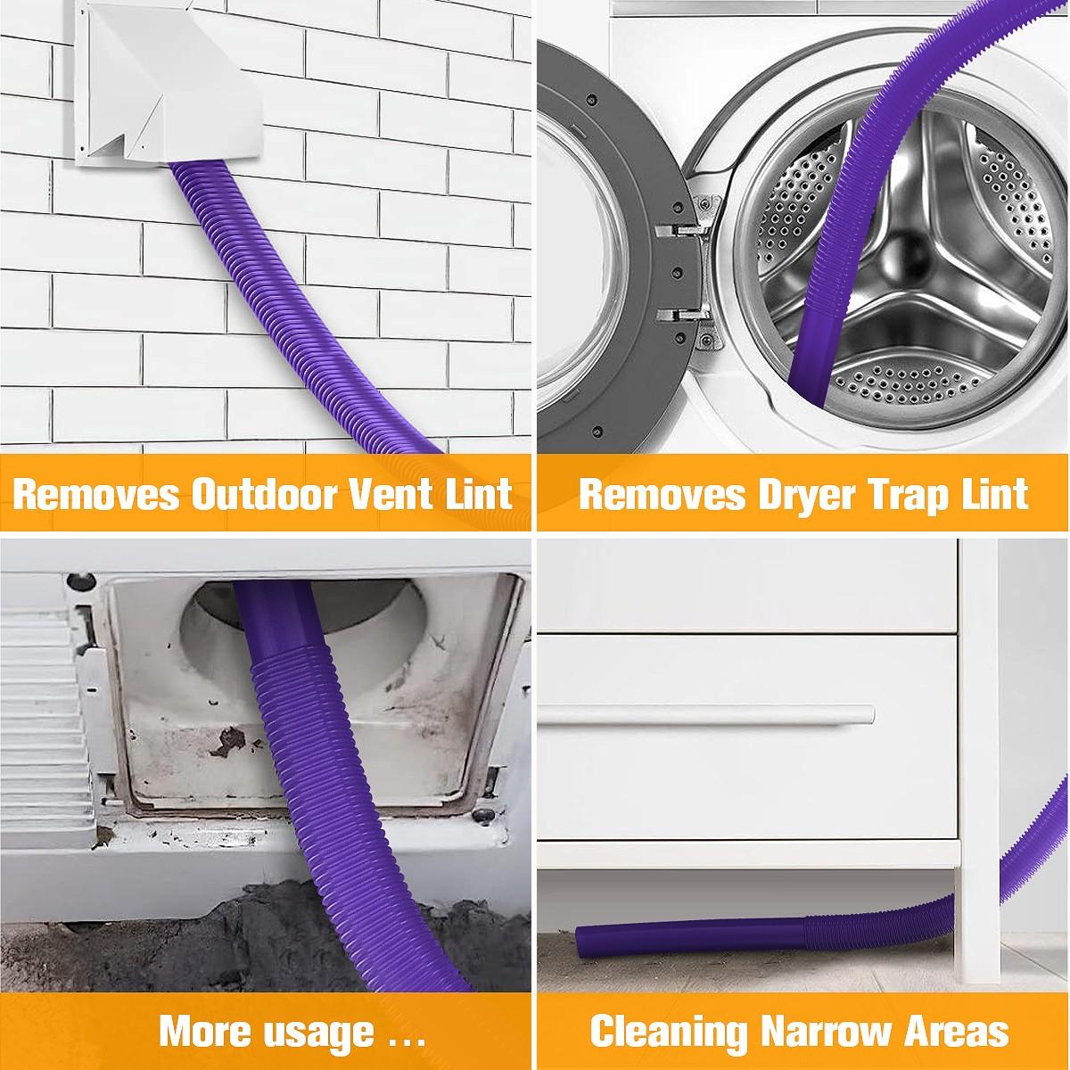 Drying Machine Vent Cleaner Kit Vacuum Hose Attachment for Dyson V15 V11 V10 V8 V7, Cotton Wool Remover, Essential Cleaning Tool