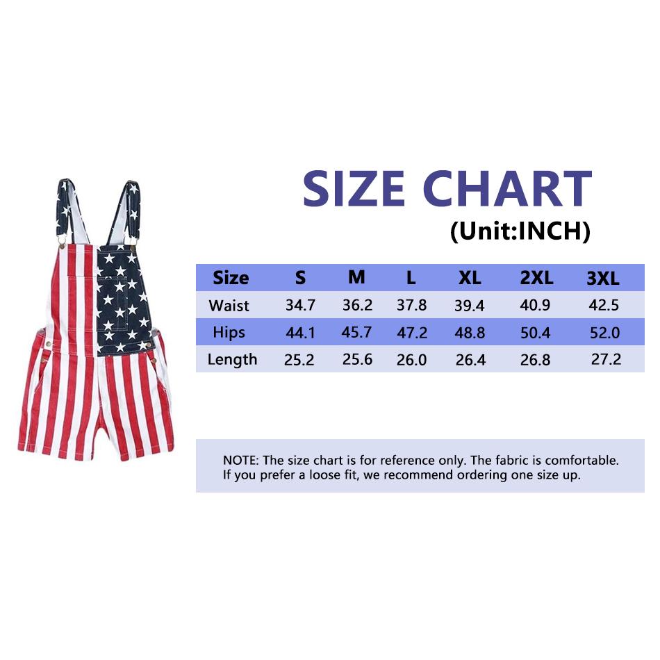 American Flag Overalls for Men and Women, Unisex Bib Pants with Soft Stretch Fabric, Breathable Summer Streetwear Outfit for Independence Day, Memorial Day, National Holiday Festivals, Parades, Parties and Casual Vacation Wear