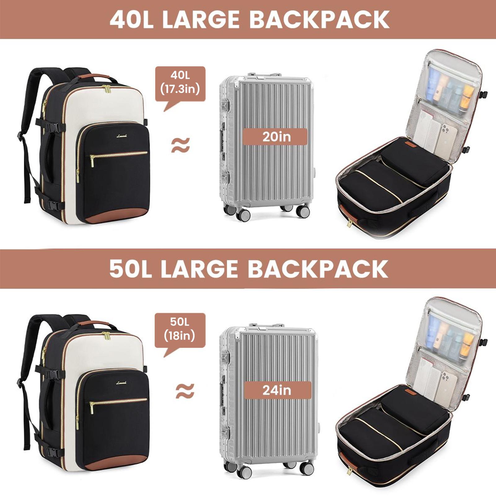 LOVEVOOK Travel Backpack for Women & Men as Personal Item Flight Approved,Large Capacity Carry on Backpack with 3 Packing Cubes and Laptop Compartment,Weekender Bag for Hiking,Overnight,TikTokShopSpringStatements LOVEVOOK Travel Backpack for Women & Men as Personal Item Flight Approved,Large Capacity Carry on Backpack with 3 Packing Cubes and Laptop Compartment,Weekender Bag for Hiking,Overnight,TikTokShopSpringStatements