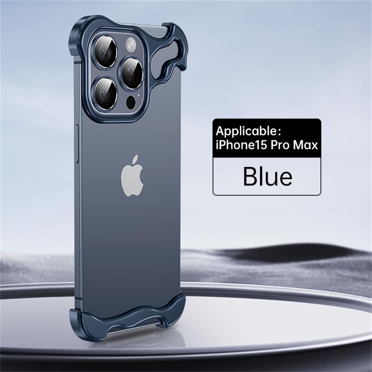 Metal Frameless Corner Pads & Lens Protector for iPhone 17 16 15 14 13 Pro Max Case, Minimalist Aluminum Metal Luxury Corner Edge Pad, Shockproof Case, Bezel Less Ultra Thin Magnetic for iPhone 17 ProMax 16 15 14 13, Phonecase Smartphone Accessories